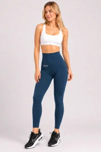 Bezešvé legíny s vysokým pasem GYM deep teal